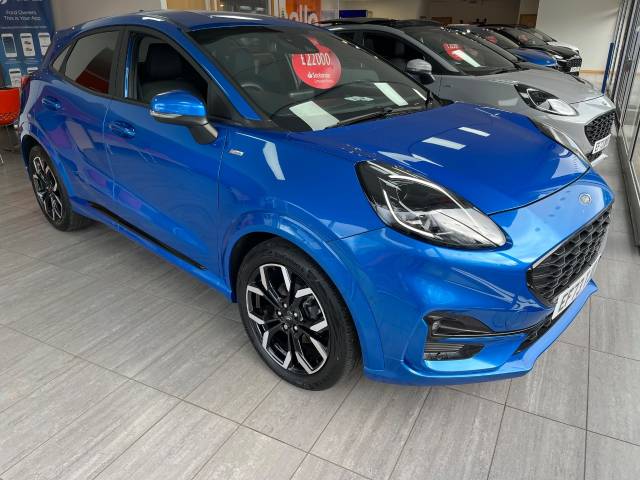 Ford Puma 1.0 EcoBoost Hybrid mHEV ST-Line X 5dr DCT Hatchback Petrol Desert Island Blue